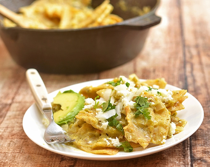 Chilaquiles dish from mexico